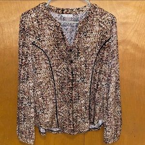 Women’s Roz & Ali Speckled Button Up Blouse